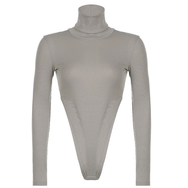 Ženski body clean model s dugim rukavima i polo kragnom