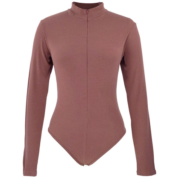 Γυναικείο κορμάκι με μακριά μανίκια και λαιμόκοψη spitz