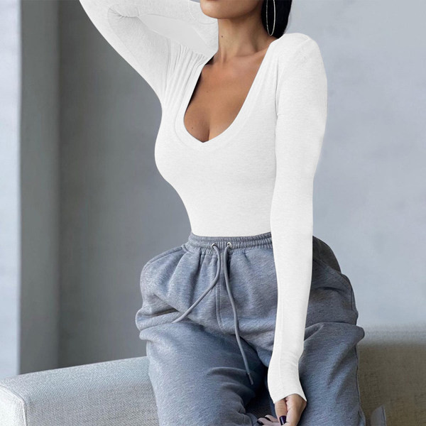 Γυναικείο κορμάκι με στρογγυλεμένη λαιμόκοψη σε τρία χρώματα