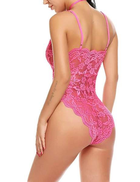 Γυναικείο δαντελένιο κομψό κορμάκι με τιράντες