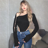 Ženski izrezani bodi u crnoj boji