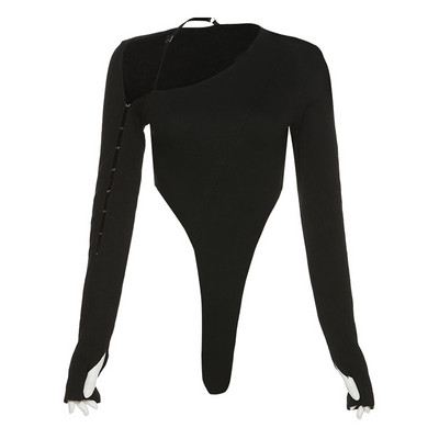 Ženski izrezani bodi u crnoj boji