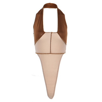 Modern női test pántok nélkül, szögletes nyakkivágással