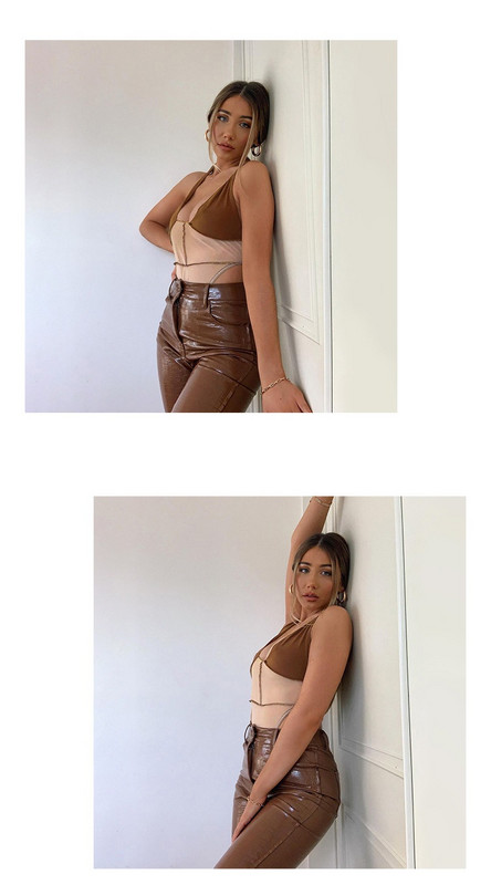 Modern női test pántok nélkül, szögletes nyakkivágással