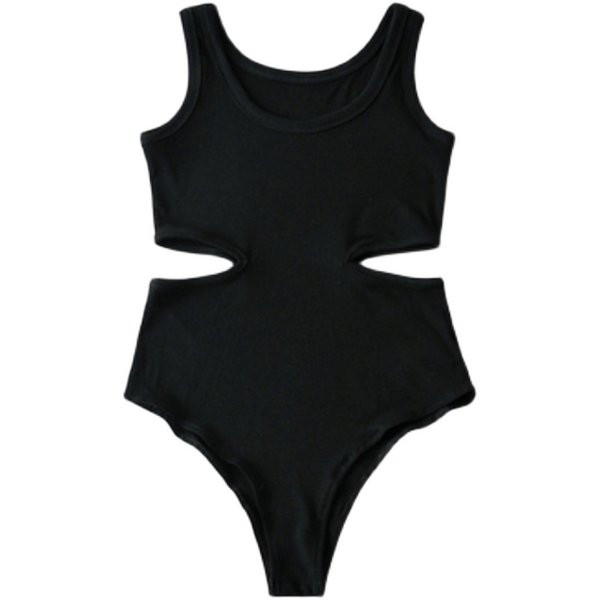 Laiade rihmade ja väljalõikega naiste keha