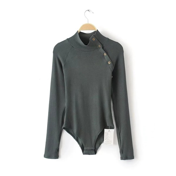 Γυναικείο κορμάκι με κουμπιά και γιακά πόλο