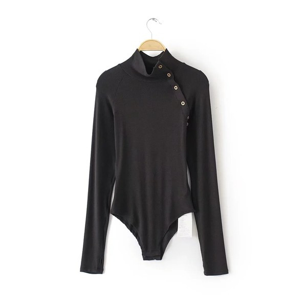 Γυναικείο κορμάκι με κουμπιά και γιακά πόλο