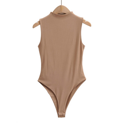 Κομψό γυναικείο αμάνικο κορμάκι με οβάλ λαιμόκοψη