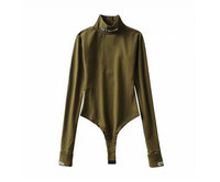 Γυναικείο κορμάκι κλασικό  μοντέλο με ψηλό γιακά και επιγραφή