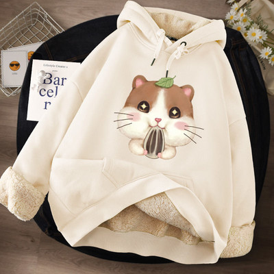 Női pulóver meleg béléssel és kapucnival - többféle modell