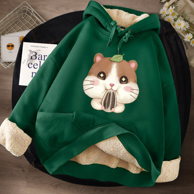 Női pulóver meleg béléssel és kapucnival - többféle modell