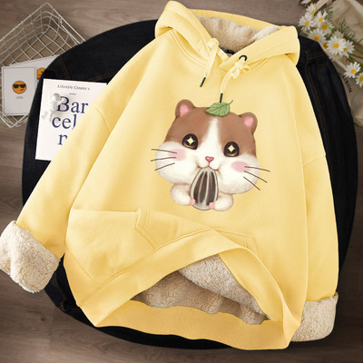 Női pulóver meleg béléssel és kapucnival - többféle modell