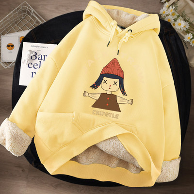 Női pulóver meleg béléssel és kapucnival - többféle modell