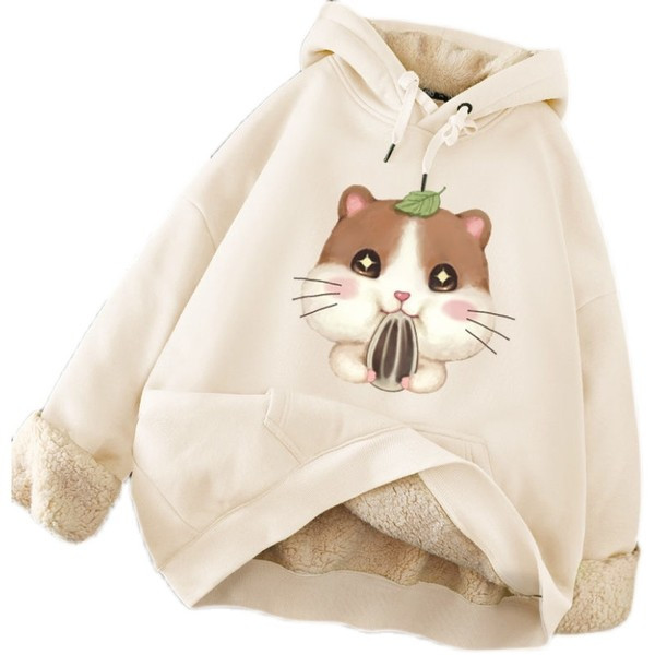 Női pulóver meleg béléssel és kapucnival - többféle modell