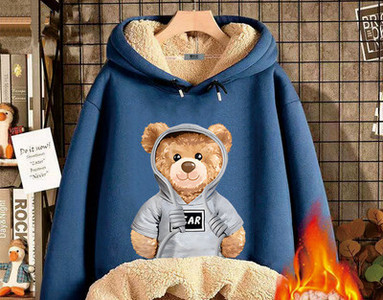 Νέο μοντέλο γυναικείο φούτερ με στάμπα και κουκούλα