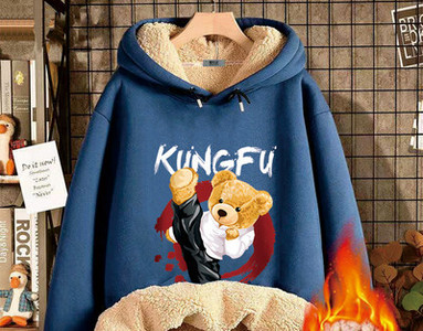 Νέο μοντέλο γυναικείο φούτερ με στάμπα και κουκούλα