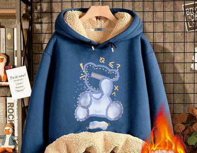 Νέο μοντέλο γυναικείο φούτερ με στάμπα και κουκούλα