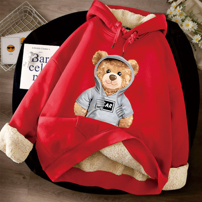 Νέο μοντέλο γυναικείο φούτερ με στάμπα και κουκούλα