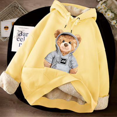 Νέο μοντέλο γυναικείο φούτερ με στάμπα και κουκούλα