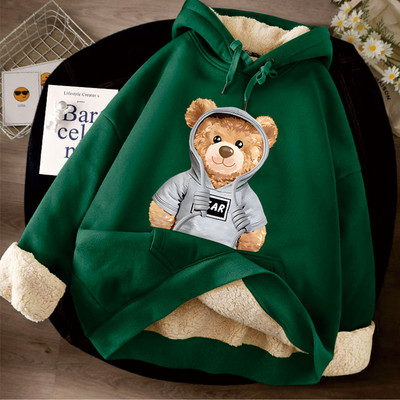 Νέο μοντέλο γυναικείο φούτερ με στάμπα και κουκούλα