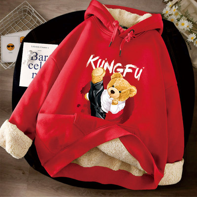 Νέο μοντέλο γυναικείο φούτερ με στάμπα και κουκούλα