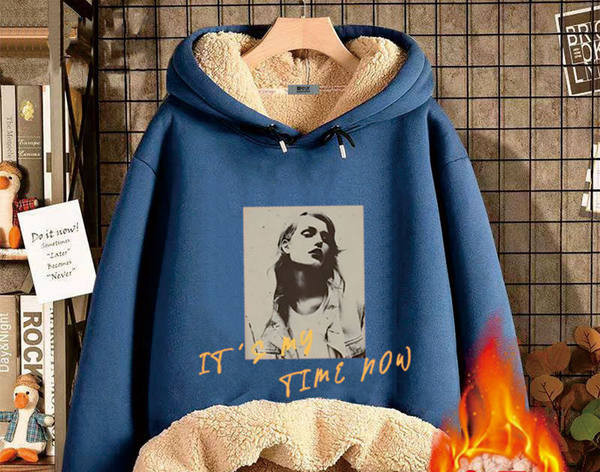 Νέο μοντέλο γυναικείο φούτερ με στάμπα και κουκούλα