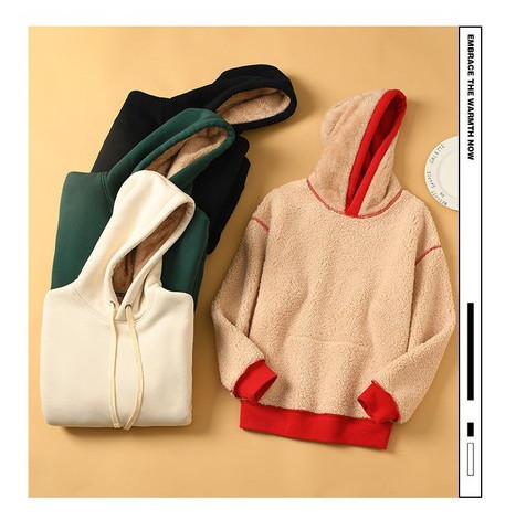 Új modell női pulóver puha béléssel és kapucnival