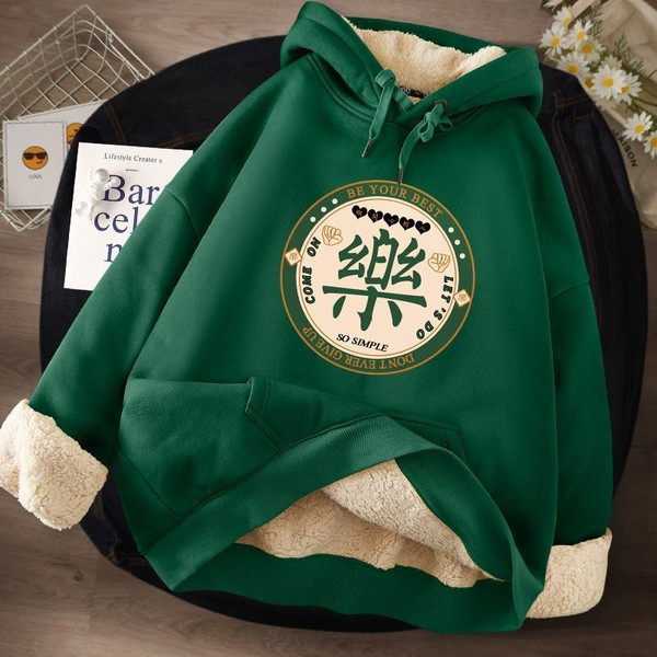 Új modell női pulóver puha béléssel és kapucnival