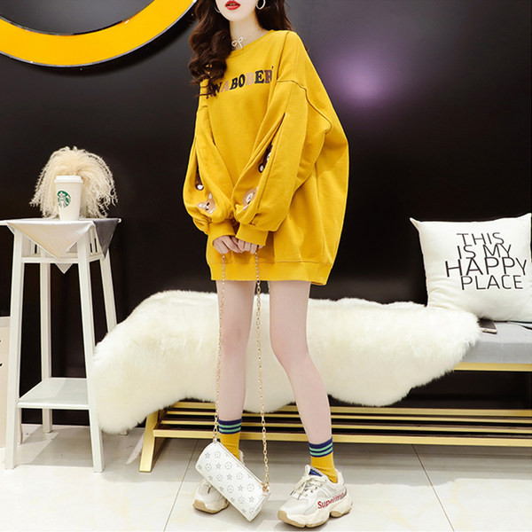 Γυναικείο φούτερ με απλικέ - φαρδύ μοντέλο