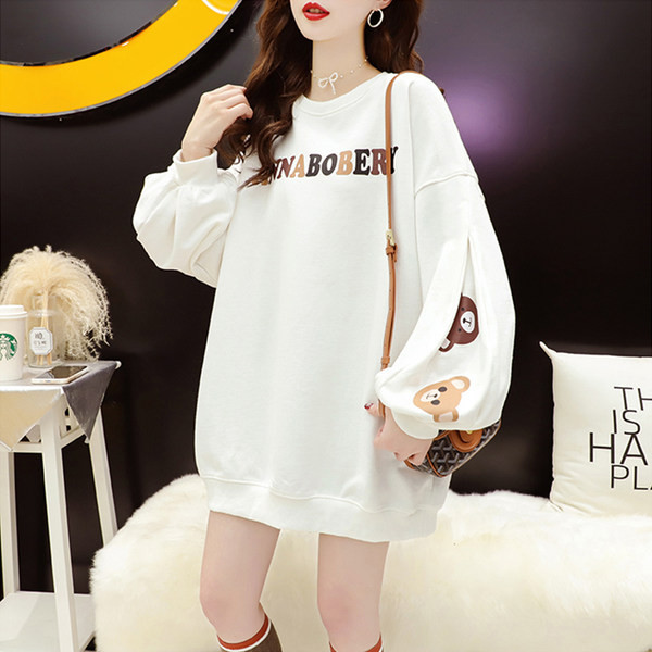 Γυναικείο φούτερ με απλικέ - φαρδύ μοντέλο