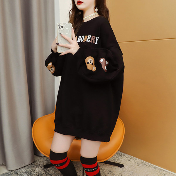 Γυναικείο φούτερ με απλικέ - φαρδύ μοντέλο