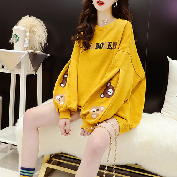 Γυναικείο φούτερ με απλικέ - φαρδύ μοντέλο