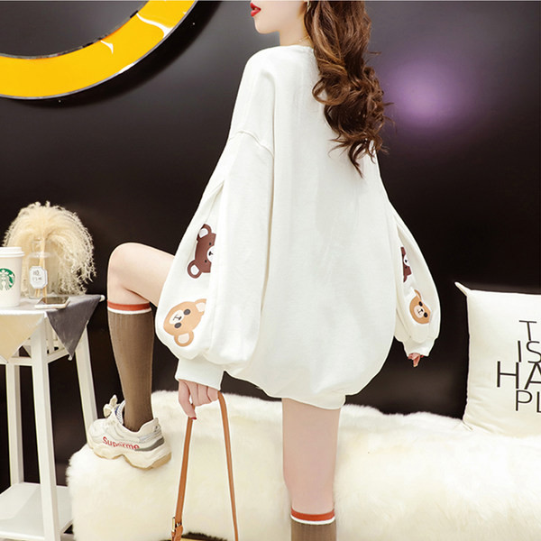 Γυναικείο φούτερ με απλικέ - φαρδύ μοντέλο