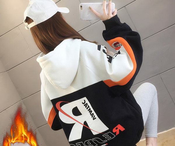 Νέο μοντέλο γυναικείο casual φούτερ με επιγραφή και κουκούλα