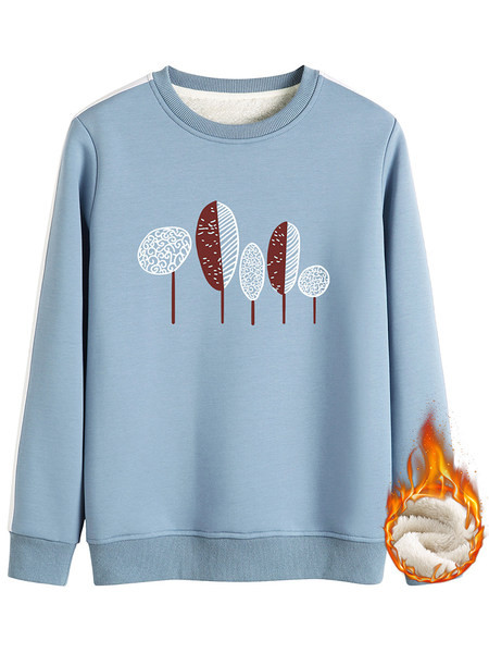 Γυναικεία casual μπλούζα με πουπουλένια φόδρα