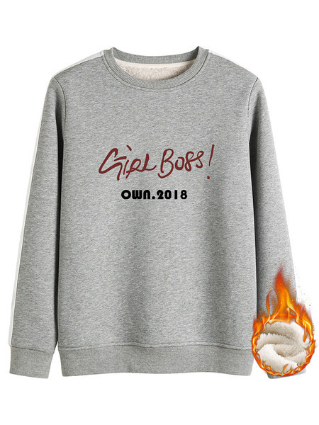 Γυναικεία casual μπλούζα με πουπουλένια φόδρα