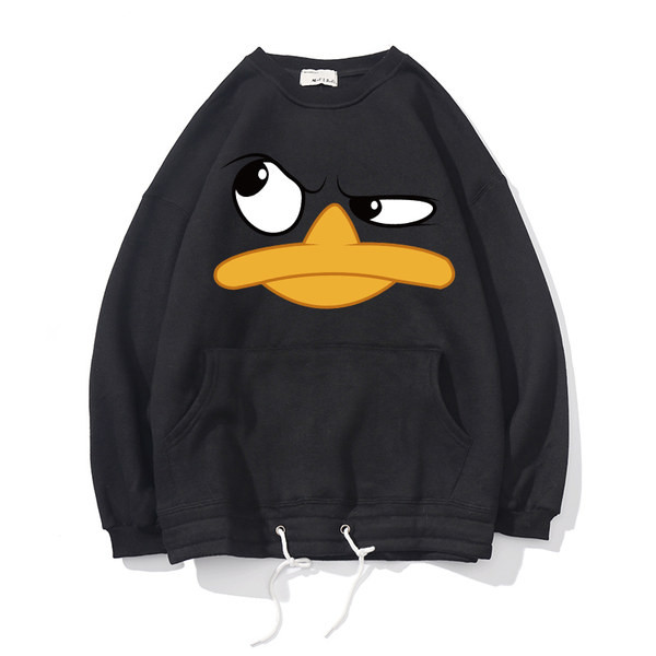 Széles női pulóver mintával és zsebbel