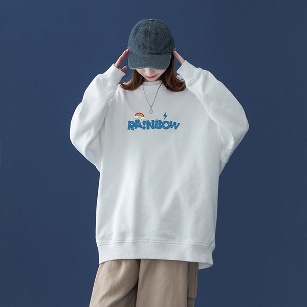 Φαρδύ μοντέλο γυναικεία μπλούζα με απλικέ