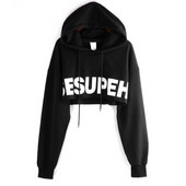 Naiste sportlik aplikatsiooniga dressipluus - musta värvi