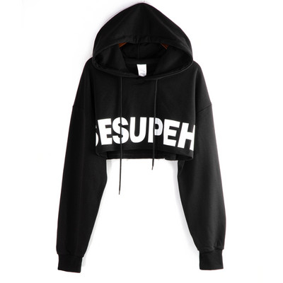 Naiste sportlik aplikatsiooniga dressipluus - musta värvi