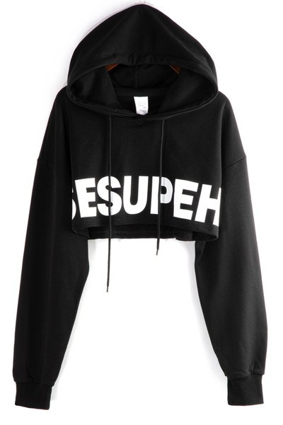 Naiste sportlik aplikatsiooniga dressipluus - musta värvi