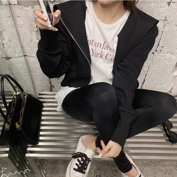 Γυναικείο casual φούτερ με κουκούλα και φερμουάρ