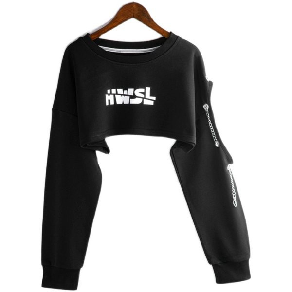 Moodne musta värvi ümara kaelusega naiste pluus