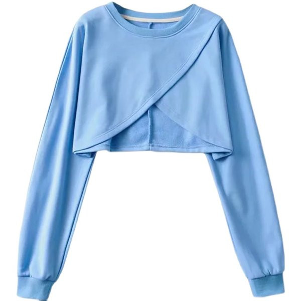 Modern női blúz ovális nyakkivágással - több színben