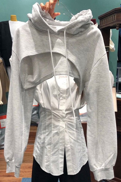 Γυναικείο φούτερ με κουκούλα και κορδόνια