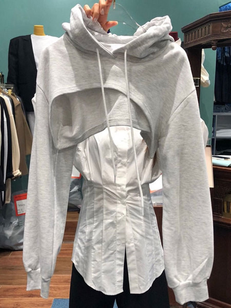 Γυναικείο φούτερ με κουκούλα και κορδόνια