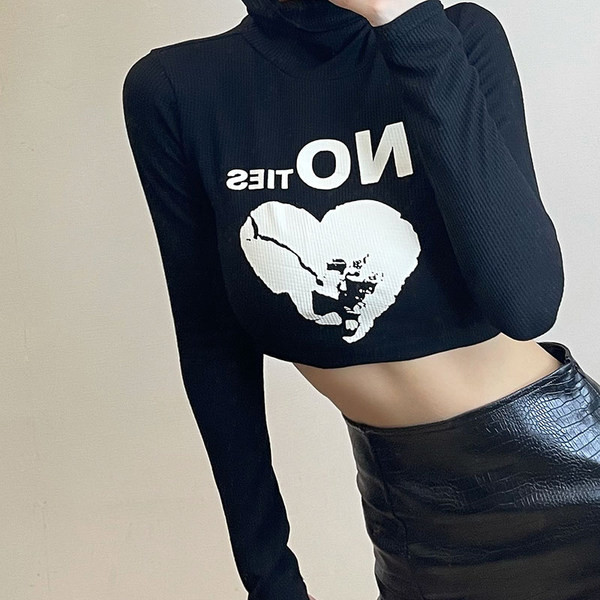 Uue mudeli kõrge krae ja aplikatsiooniga naiste lühike pluus