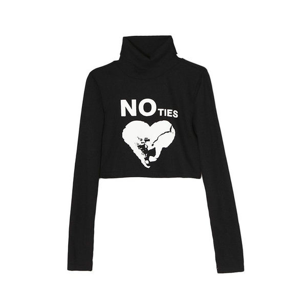 Uue mudeli kõrge krae ja aplikatsiooniga naiste lühike pluus