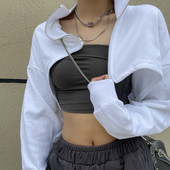 Naiste lühike tõmblukuga dressipluus