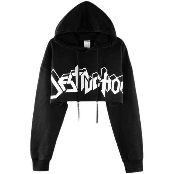 Naiste must aplikatsiooniga dressipluus - lühike mudel